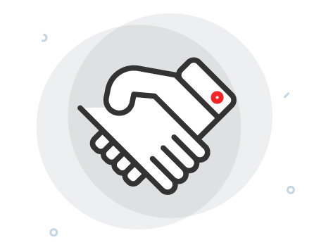 big hand shake icon